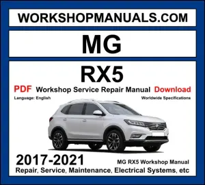 MG RX5 Workshop Repair and Service Manual Download 2017-2021 PDF cover