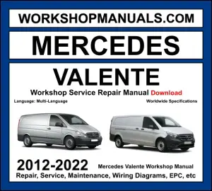 Mercedes Valente Workshop Repair and Service Manual 2012-2022 Download cover
