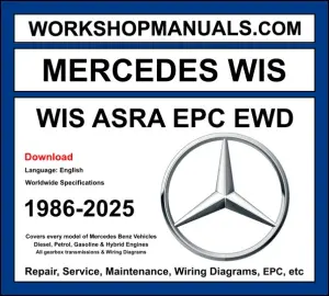 Mercedes WIS workshop information system software download covering all Mercedes-Benz models 1986-2025 with repair procedures and wiring diagrams