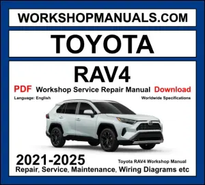 Toyota RAV4 Workshop Repair and Service Manual 2021-2025 PDF Download cover