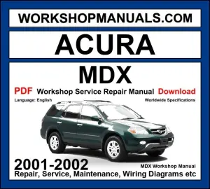 Acura MDX 2001-2002 workshop manual download PDF cover