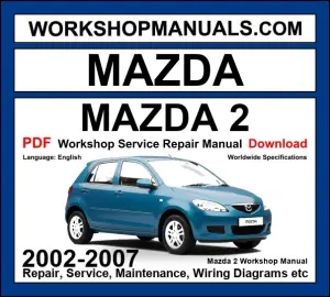 Mazda 2 2002-2007 workshop manual download PDF cover