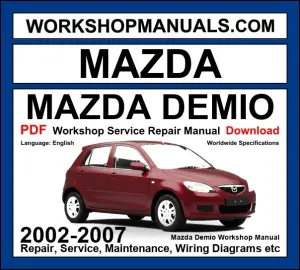 Mazda Demio 2002-2007 workshop manual download PDF cover