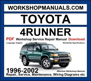 Toyota 4Runner 1996-2002 Workshop Service Repair Manual PDF Download