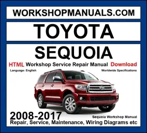 Toyota Sequoia Workshop Repair and Service Manual 2008-2017 HTML Download cover