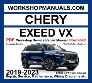 EXEED VX by Chery factory service manual 2019 to 2023 cover