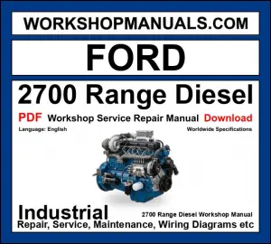 Ford 2700 Range Diesel Engine Workshop Service Repair Manual PDF cover