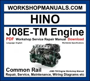 Hino J08E-TM Diesel Engine Workshop Manual