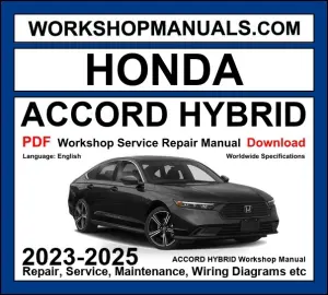 Honda Accord Hybrid 2023-2025 workshop manual PDF download cover