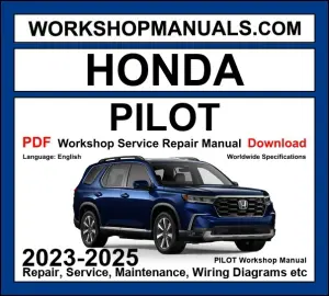 Honda Pilot 2023-2025 workshop manual PDF download cover