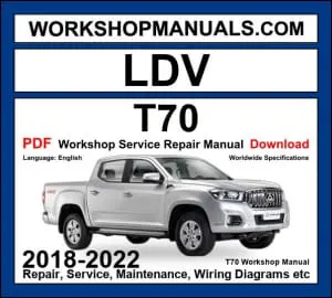 LDV T70 Workshop Service Repair Manual 2018-2022 PDF