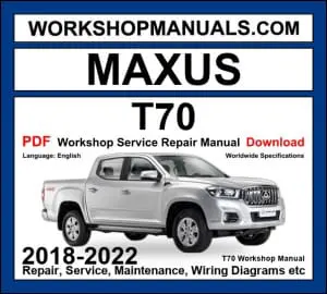 Maxus T70 Workshop Service Repair Manual 2018-2022 PDF