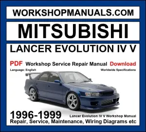 Mitsubishi Lancer Evolution IV V Workshop Service Repair Manual 1996-1999 PDF