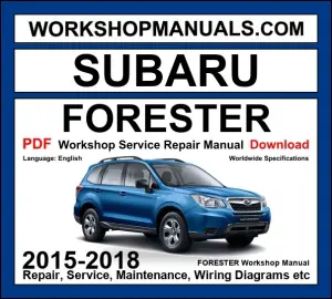 Subaru Forester Workshop Repair and Service Manual Download 2015-2018 PDF cover