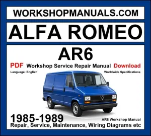 Alfa Romeo AR6 1985-1989 workshop repair manual PDF download cover