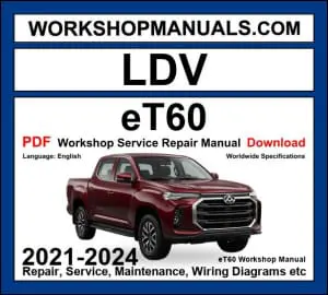 LDV eT60 EV 2021-2024 Workshop Manual