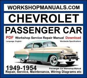 Chevrolet Passenger Car Workshop Repair and Service Manual Download 1949-1954 PDF cover