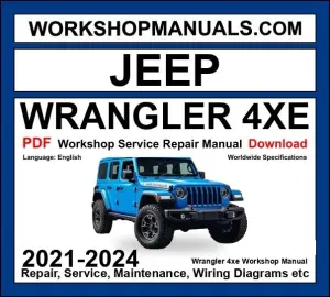 Jeep Wrangler 4xe Workshop Repair and Service Manual Download 2021-2024 PDF cover