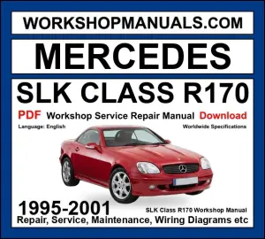 Mercedes SLK Class R170 Workshop Repair and Service Manual PDF 1995-2001 cover