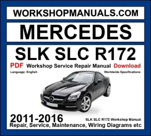 Mercedes SLK SLC R172 Workshop Repair and Service Manual PDF 2011-2016 cover