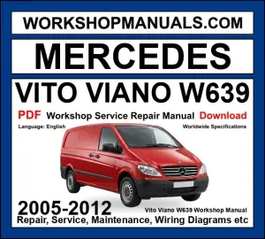 Mercedes Vito Viano W639 Workshop Repair and Service Manual PDF 2005-2012 cover
