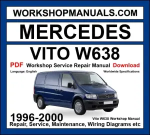 Mercedes Vito W638 Workshop Repair and Service Manual PDF 1996-2000 cover