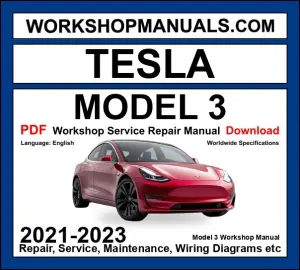 Tesla Model 3 2021-2023 Service Manual PDF Download cover