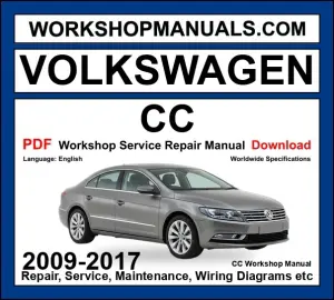 VW Volkswagen CC workshop repair manual PDF 2009-2017 cover