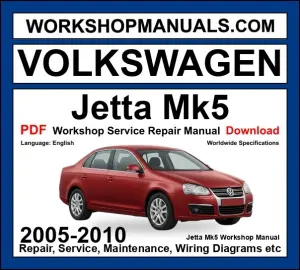 VW Volkswagen Jetta Mk5 workshop repair manual PDF 2005-2010 cover