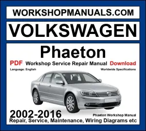VW Volkswagen Phaeton workshop repair manual PDF 2002-2016 cover