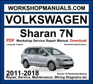 VW Volkswagen Sharan 7N workshop repair manual PDF 2011-2018 cover