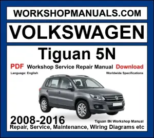 VW Volkswagen Tiguan 5N workshop repair manual PDF 2008-2016 cover