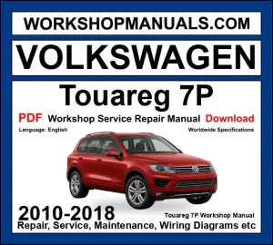 VW Volkswagen Touareg 7P workshop repair manual PDF 2010-2018 cover