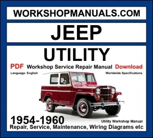 Willys Jeep Utility Wagon and Truck Workshop Repair and Service Manual Download 1954-1960 PDF cover