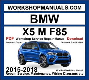 BMW X5 M Workshop Repair and Service Manual 2015-2018 Download cover
