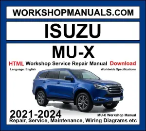 Isuzu MU-X 2021-2024 Workshop Service Repair Manual HTML Download, Second Generation cover