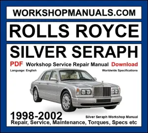 Rolls Royce Silver Seraph Workshop Repair and Service Manual PDF 1998-2002 cover