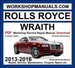 Rolls Royce Wraith RR5 Workshop Repair and Service Manual PDF 2013-2016 cover