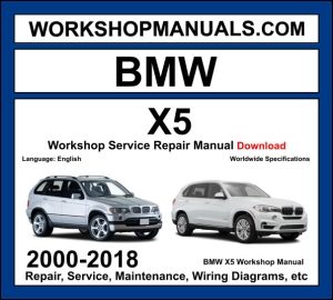 BMW X5 Workshop Manual 2000-2018 with M57 N55 diesel V8 repair and wiring diagrams PDF