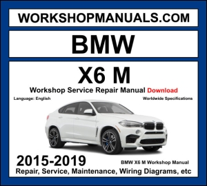 BMW X6 M F86 workshop manual 2015-2019 with S63 twin-turbo V8 engine repair procedures and wiring diagrams PDF