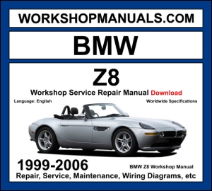 BMW Z8 Workshop Manual 1999-2006 with S62 V8 M roadster repair and wiring diagrams PDF
