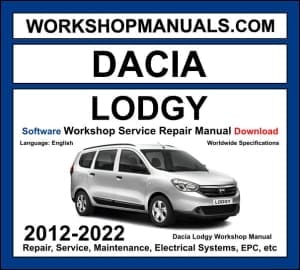 Dacia Lodgy 2012-2022 workshop manual covering 1.2L TCe 1.6L petrol and 1.5L dCi diesel engines with service repair procedures and wiring diagrams