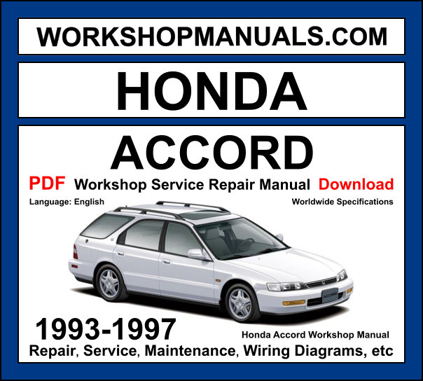 Honda Accord 1993-1997 Workshop Service Repair Manual PDF