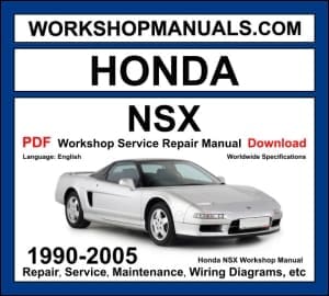 Honda NSX NA1 NA2 1990-2005 workshop manual covering 3.0L C30A and 3.2L C32B VTEC V6 mid-engine with service repair procedures and wiring diagrams PDF download