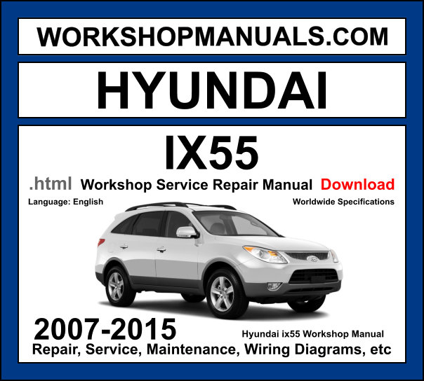 Hyundai ix55 2007-2015 workshop manual covering 3.0L V6 CRDi turbo diesel and 3.8L Lambda V6 engines with repair procedures and wiring diagrams PDF download