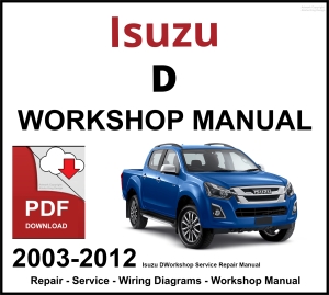 Isuzu D-Max 2003-2012 Workshop and Service Manual PDF