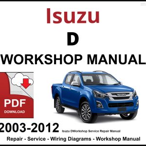 Isuzu D-Max 2003-2012 Workshop and Service Manual PDF