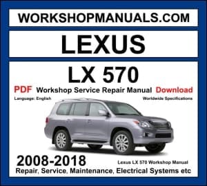 Lexus LX 570 2007-2017 workshop manual covering 5.7L 3UR-FE V8 petrol engine with service repair procedures and wiring diagrams