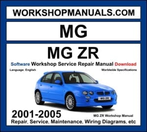 MG ZR 2001-2005 workshop manual covering 1.4L K-Series, 1.8L K-Series, and 2.0L TD diesel engines with repair procedures and wiring diagrams PDF download