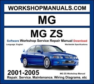 MG ZS 2001-2005 workshop manual covering 1.6L K-Series, 1.8L K-Series, and 2.0L TD diesel engines with repair procedures and wiring diagrams PDF download